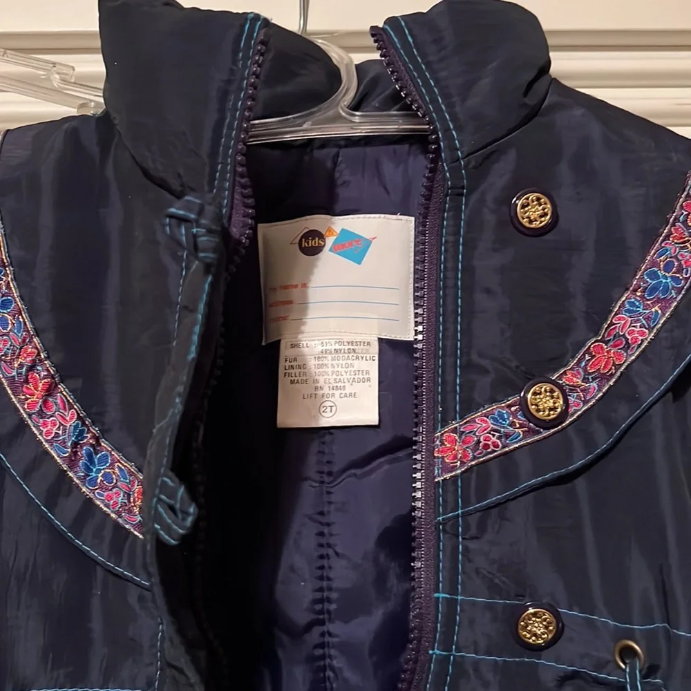 KIDS & MORE. Jacket with Detachable Faux Fur Trimmed Hood - Picture 3 of 7